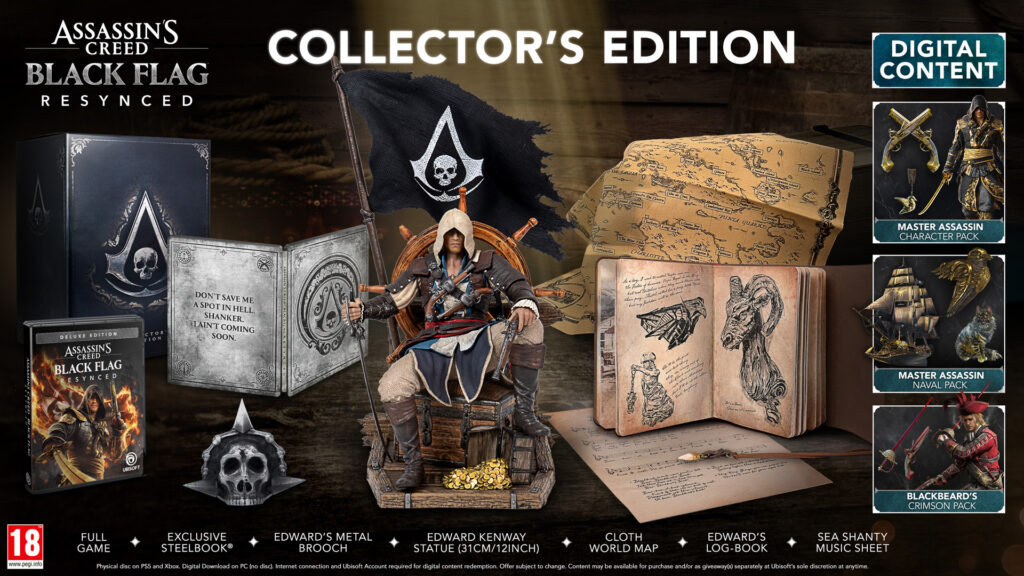 Assassin’s Creed -klassikkopeli uudistetaan nykypäivään Assassin’s Creed Black Flag Resynced keräilijöiden versio