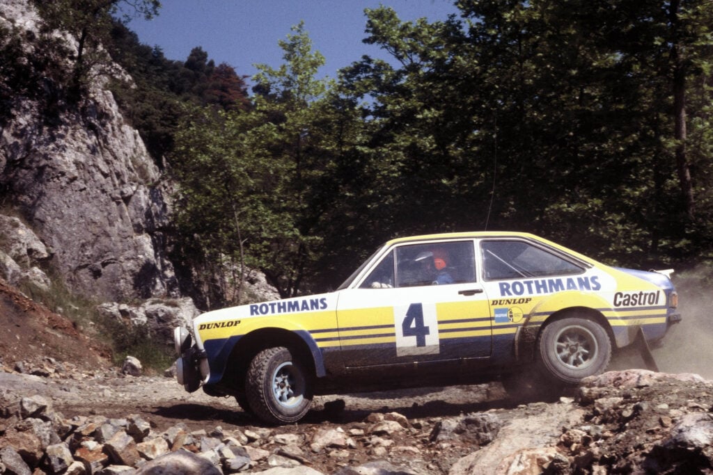 Ford palaa rallin MM-sarjaan tehdastallina 2028 – tulossa täysin uusi WRC-auto Hannu Mikkola Akropolis-rallissa vuonna 1979