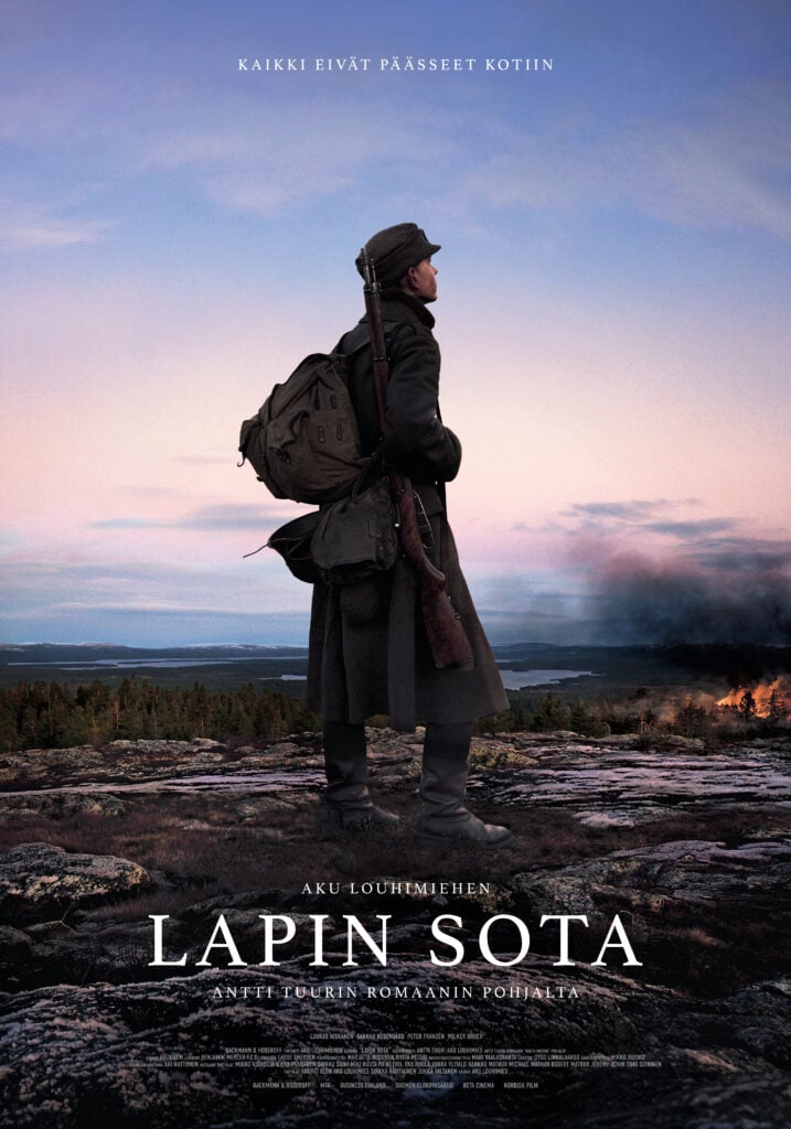 Elokuva-arvostelu: Lapin sota on Tuntemattoman sotilaan veroinen sotaklassikko Aku Louhimiehen ohjaama Lapin sota elokuvateattereissa 23.10.2026. Pääosissa Peter Franzén, Sannah Nedergård, Volker Bruch ja Luukas Niskanen.